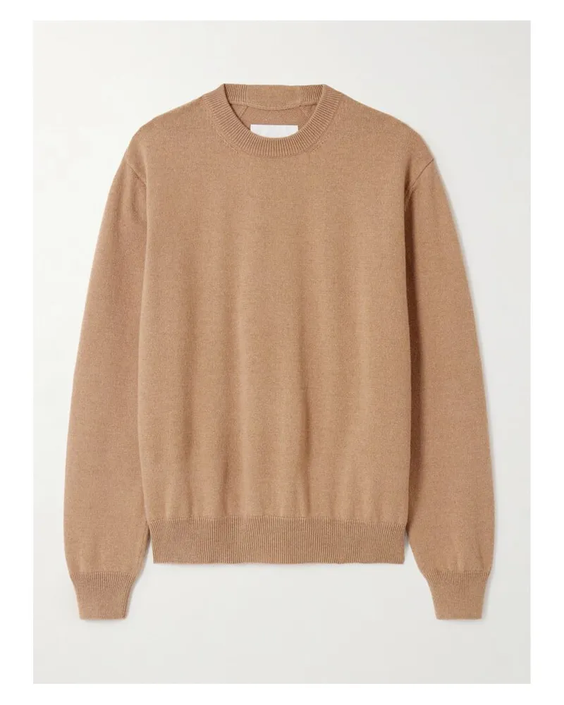 Jil Sander Pullover Aus Einer Kaschmir-baumwollmischung - Braun Braun