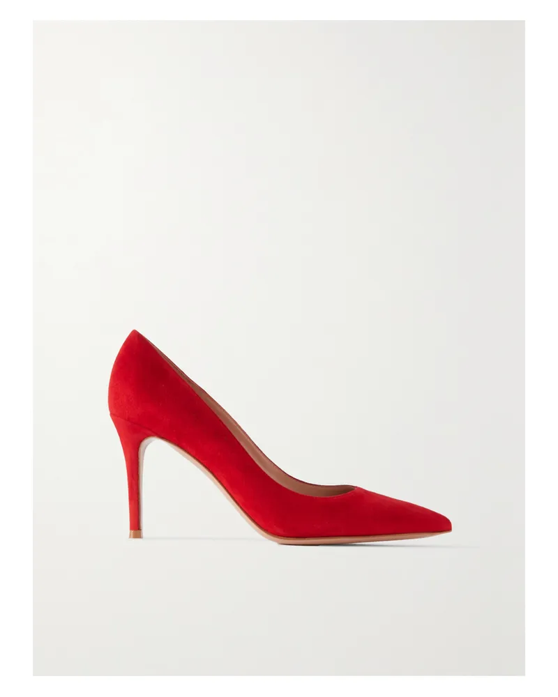 Gianvito Rossi Gianvito 85 Pumps Aus Veloursleder - Rot Rot