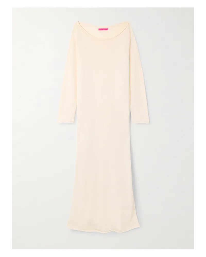 The Elder Statesman Nora Lite Maxikleid Aus Baumwolle - Creme Creme