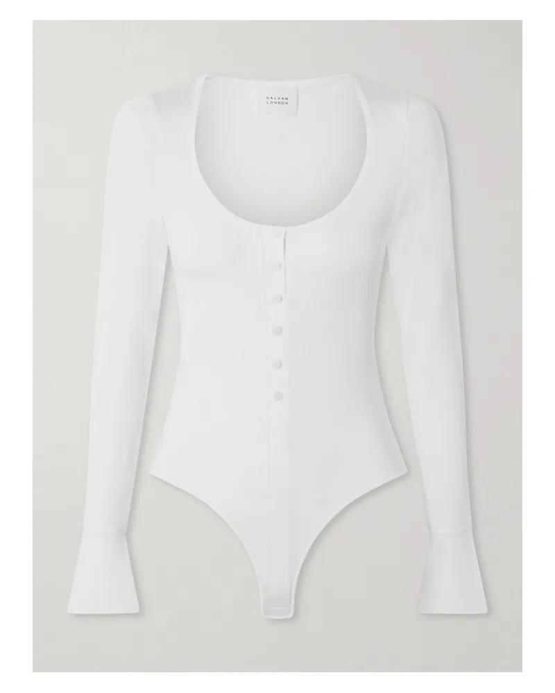 GALVAN Body Aus Stretch-jersey - Weiß Weiß