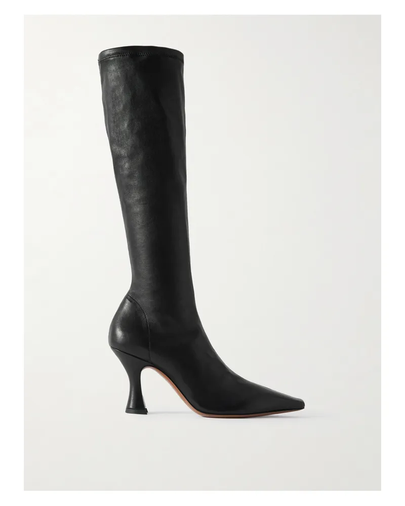 NEOUS Ran Leather Knee Boots - Black Black