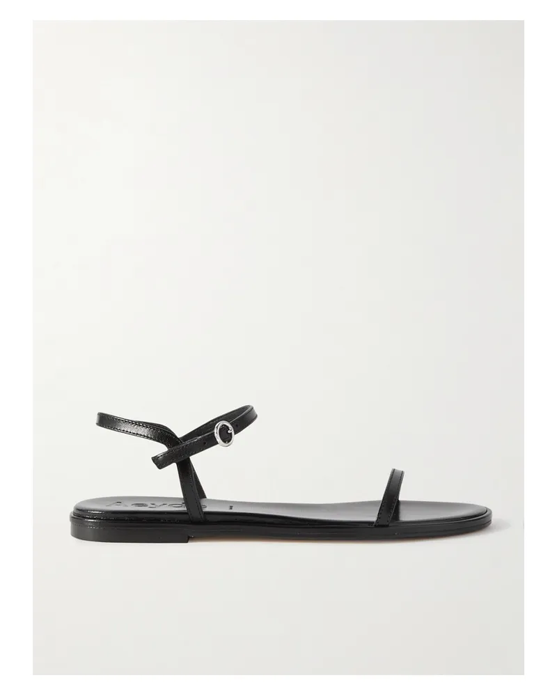 aeyde Nettie Leather Sandals - Black Black