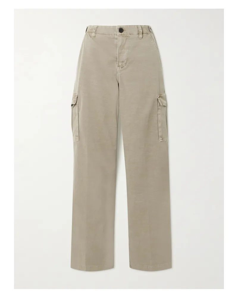 James Perse Cargohose Mit Geradem Bein Aus Twill Aus Einer Baumwollmischung - Grün Grün