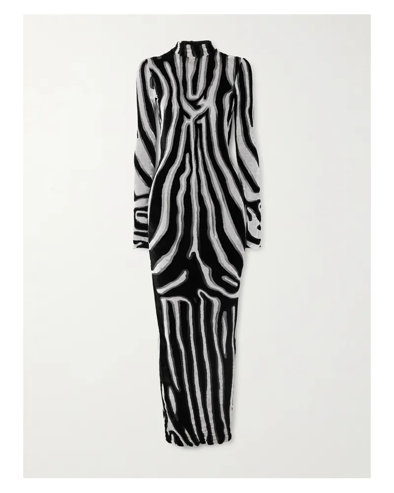Balmain Midikleid Aus Jersey Mit Zebramuster - Animal-Print Animal-print