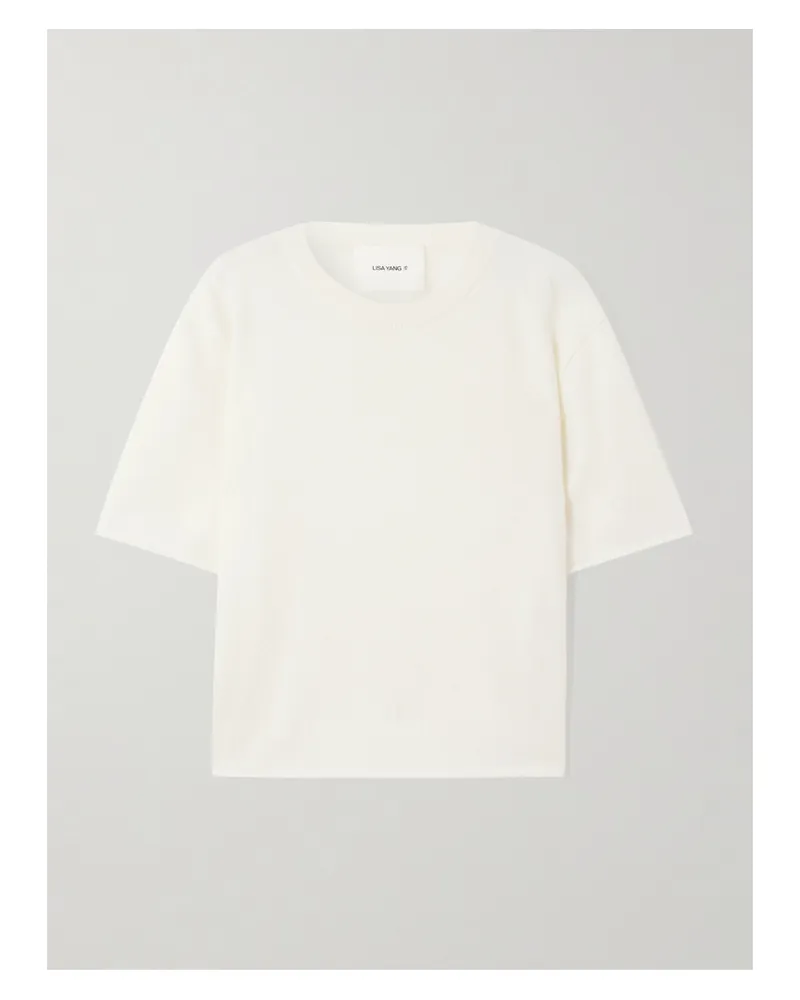 Lisa Yang Cila Cashmere T-shirt - Cream Cream