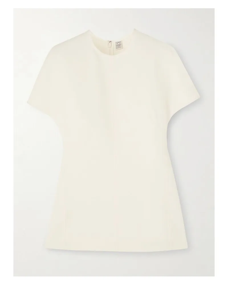 Totême Oberteil Aus Einer Woll-seidenmischung - Creme Creme