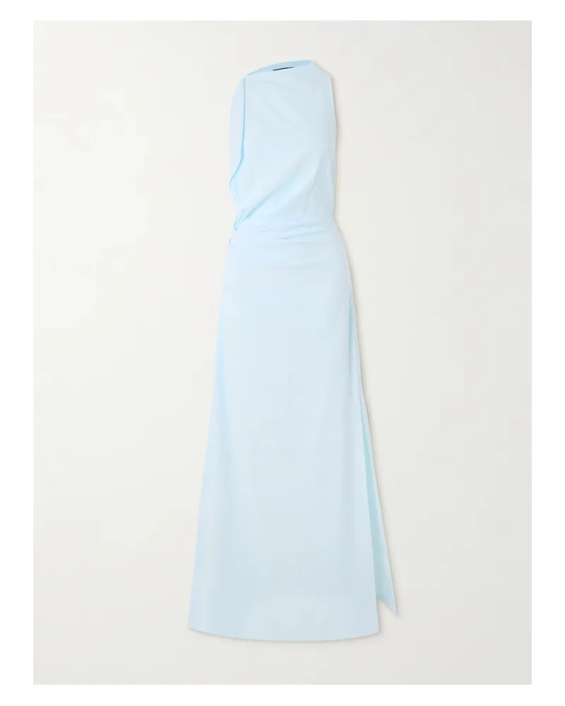 Proenza Schouler Devyn Maxikleid Aus Crêpe Mit Falten - Blau Blau