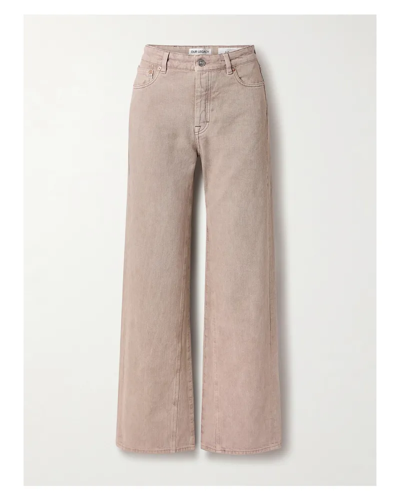 Our Legacy Treble Hoch Sitzende Jeans Mit Geradem Bein - Pink Pink
