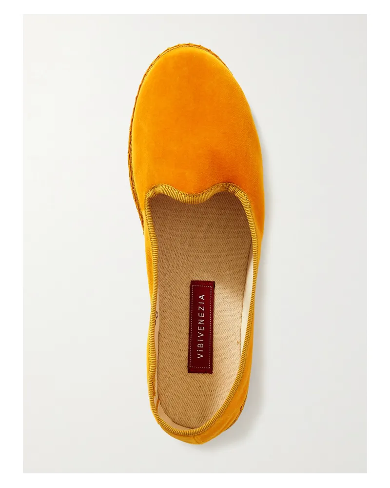 VIBI VENEZIA Slippers aus Samt Gelb