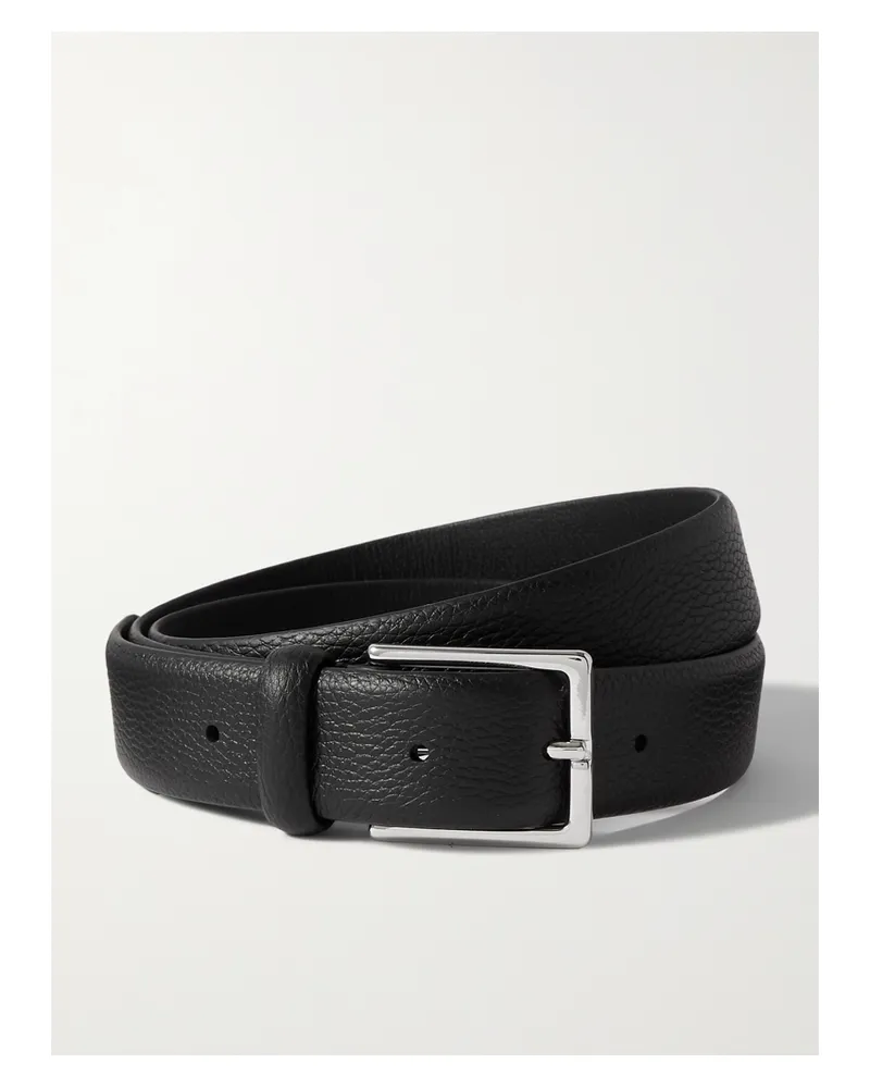 Anderson's Textured-leather Belt - Black Black