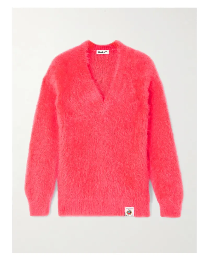 Bally Pullover Aus Einer Mohair-seidenmischung - Rot Rot