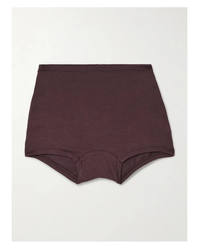 ÉTERNE Boy Stretch-modal Jersey Shorts - Brown Brown