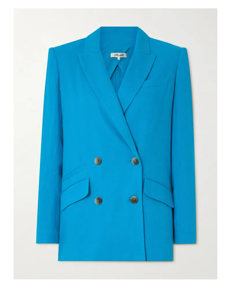 Diane von Furstenberg Madison Doppelreihiger Blazer Aus Gaze - Blau Blau