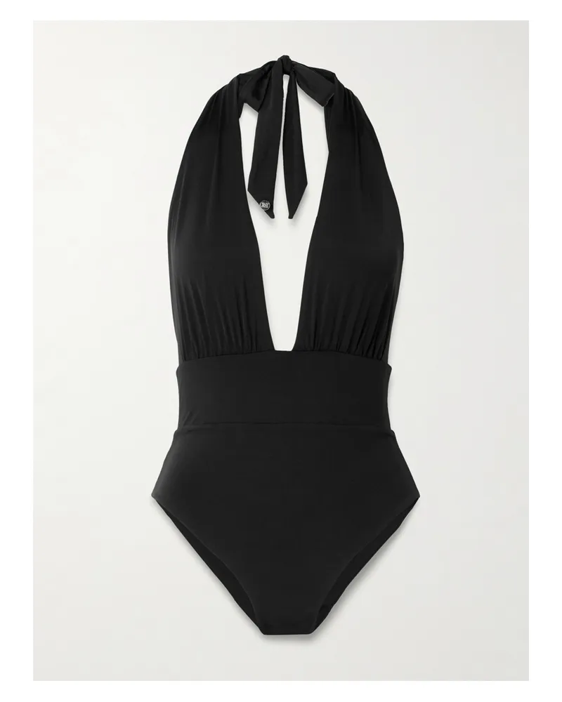 Max Mara Halterneck Swimsuit - Black Black