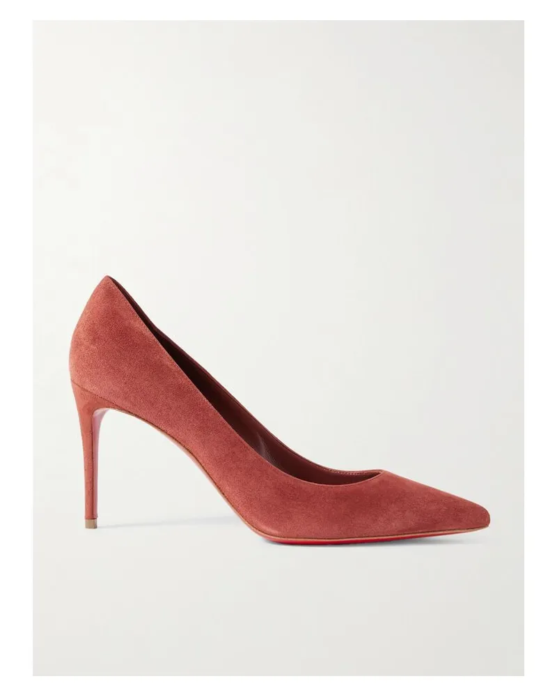 Christian Louboutin Kate 85 Pumps Mit Spitzer Kappe Aus Veloursleder - Rot Rot