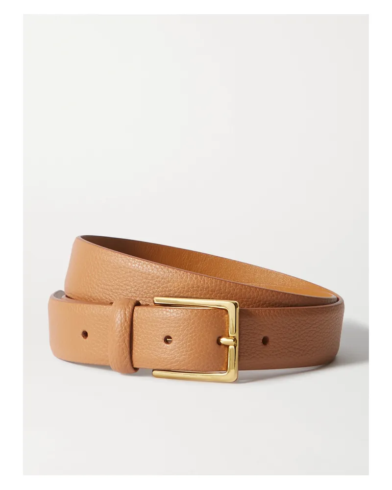 Anderson's Textured-leather Belt - Brown Brown