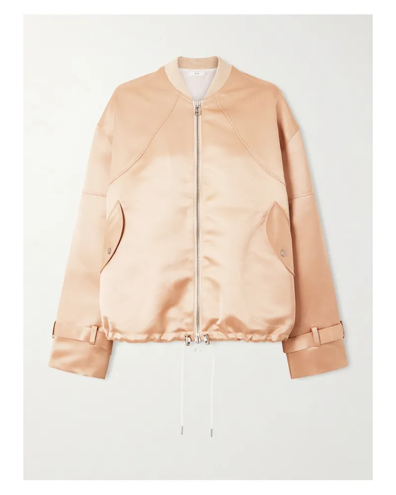 Co Sports Duchesse-satin Bomber Jacket - Neutrals Neutrals