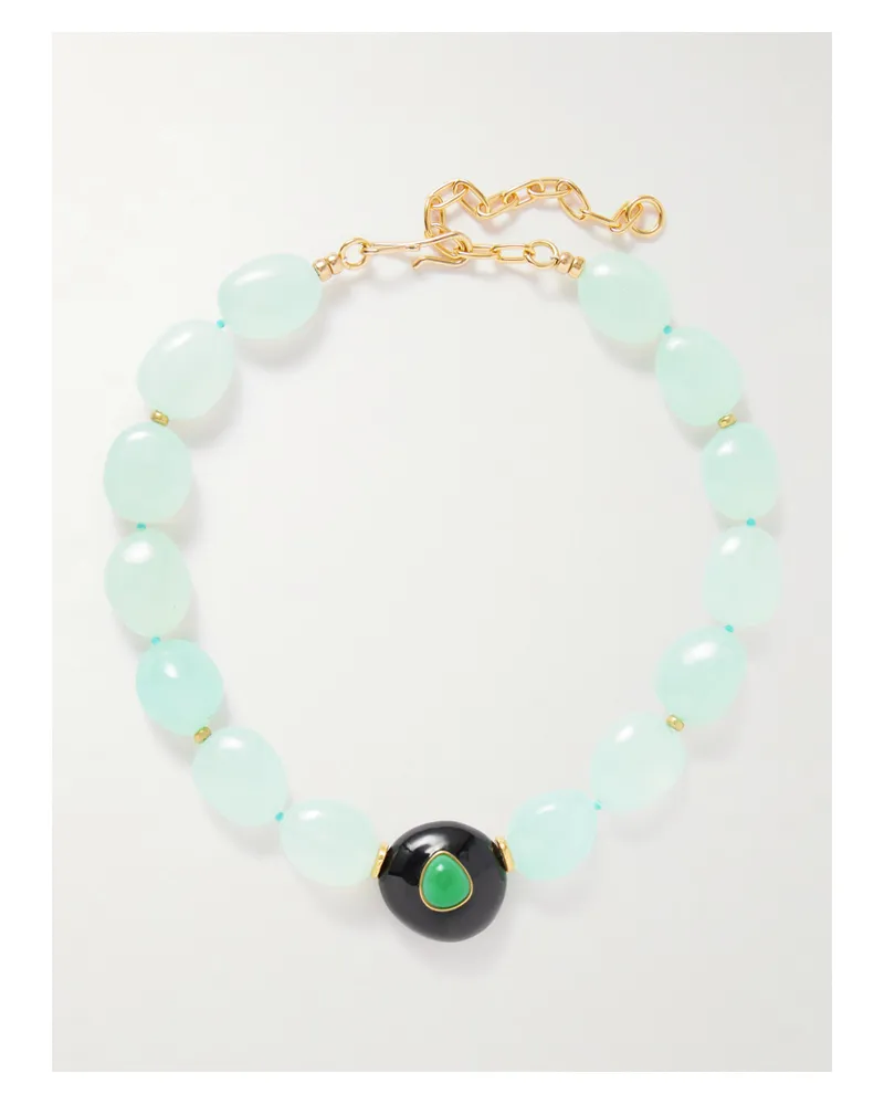 Lizzie Fortunato Andalusia Gold-plated Multi-stone And Resin Recklace - Blue Blue