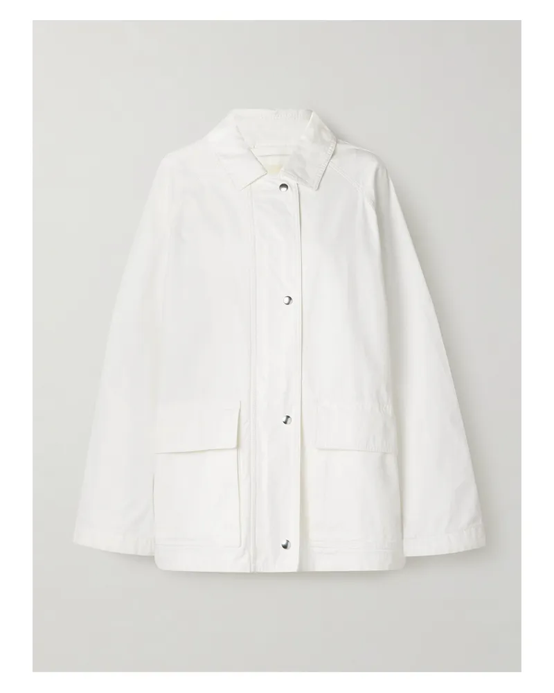 The Row Elodianna Jacke Aus Baumwoll-canvas - Weiß Weiß