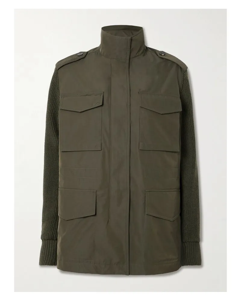 PURDEY Chillingham Jacke Aus Shell Mit Einsätzen Aus Wolle - Grün Grün