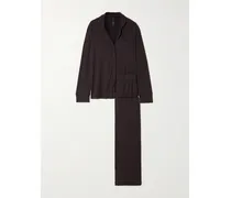 Soft Lounge Rib Sleep Set – Sugar Plum – Pyjama Aus Stretch-modal-jersey - Phoenix - Braun