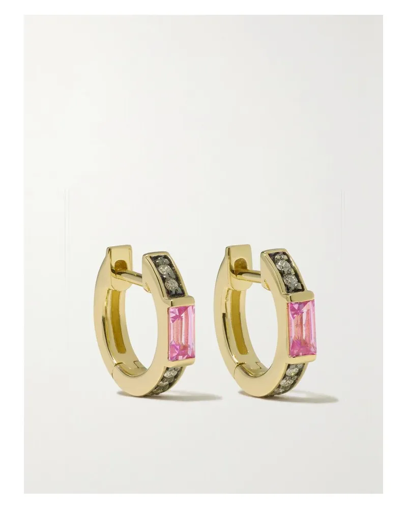 Sorellina Otto Creolen Aus 18 Karat Gold Mit Diamanten Und Saphiren Gold