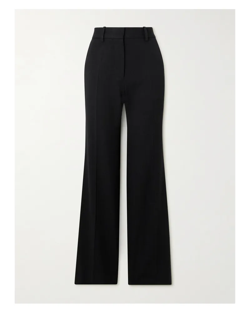 Victoria Beckham Hose Mit Geradem Bein Aus Grain De Poudre - Schwarz Schwarz