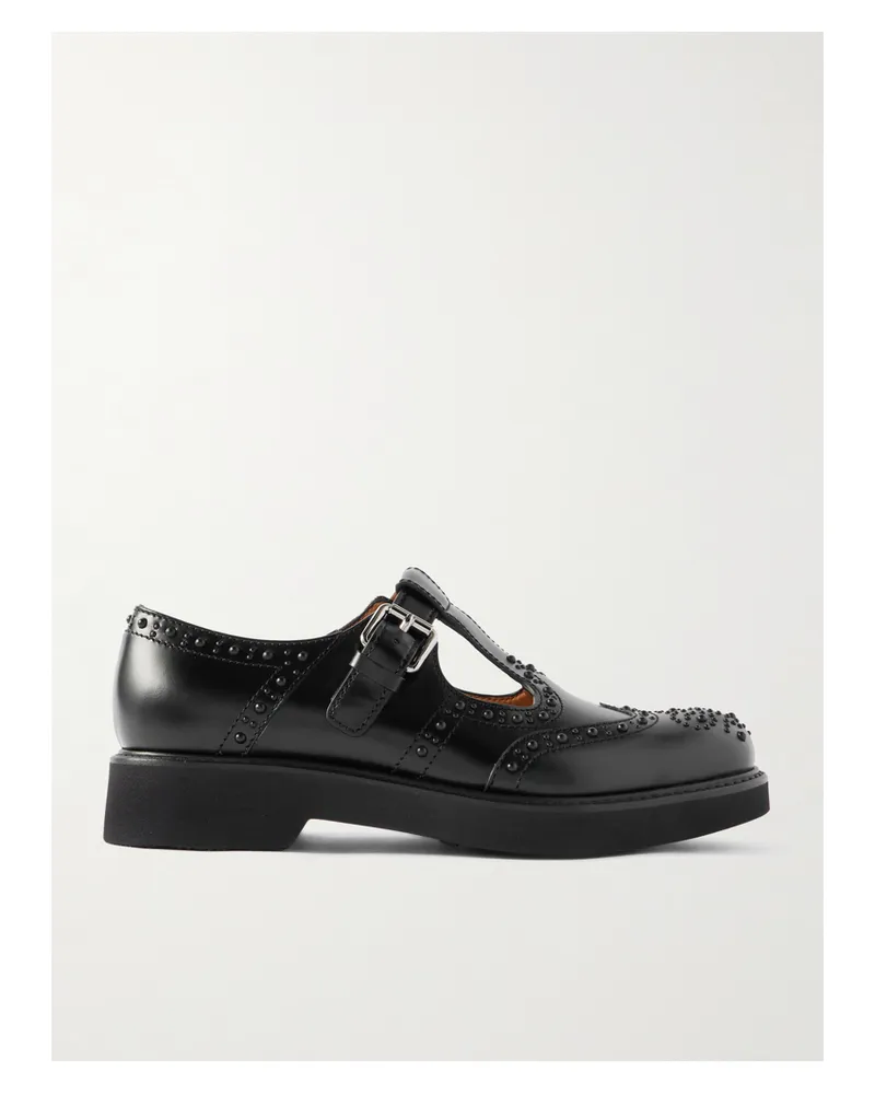 Church's Odette Mary-jane-brogues Aus Leder Mit Nieten - Schwarz Schwarz
