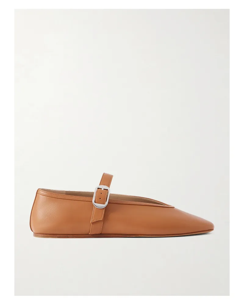 Le Monde Béryl Stella Leather Mary Jane Ballet Flats - Brown Brown