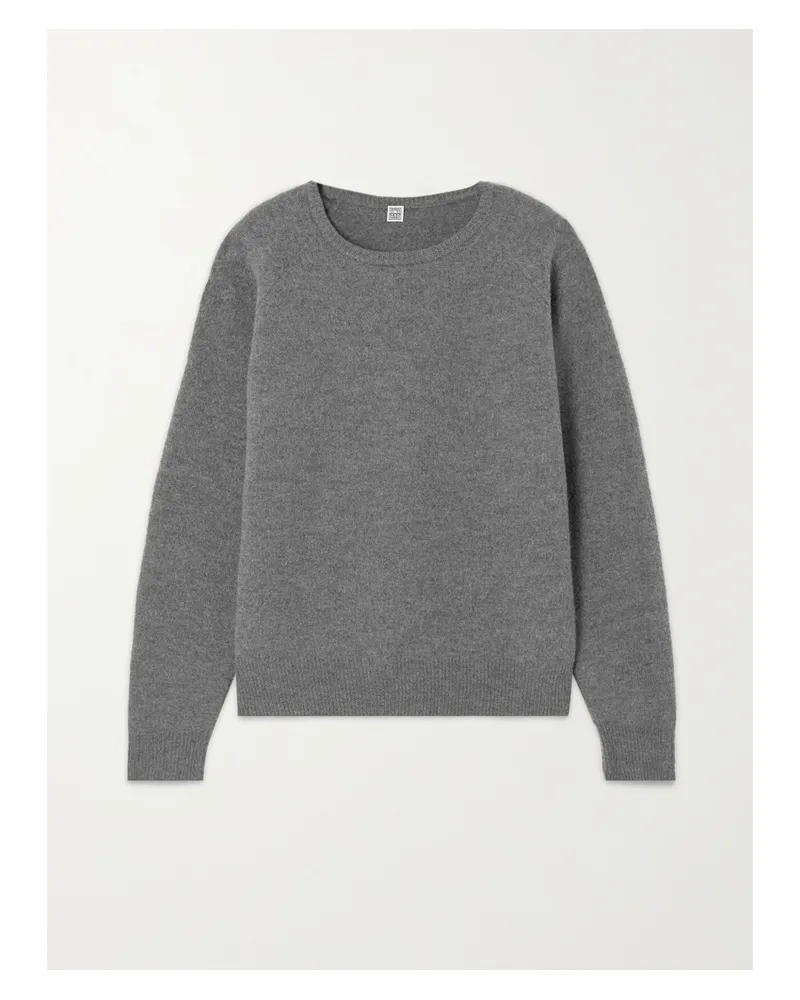 Totême Selene Pullover Aus Gebürsteter Wolle - Grau Grau