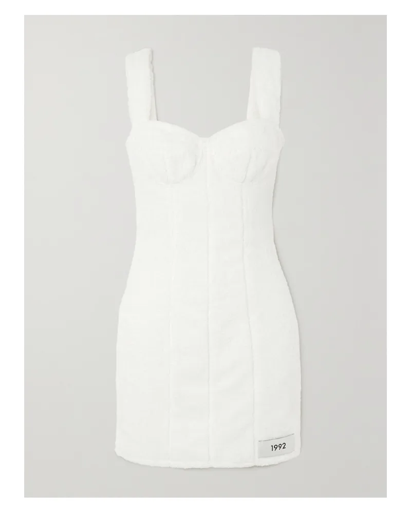 Dolce & Gabbana Minikleid Aus Baumwollfrottee - Weiß Weiß