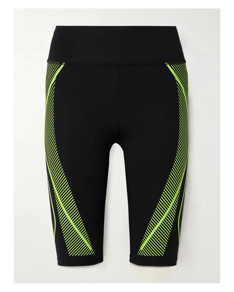 adidas Truepace Shorts Aus Recyceltem Stretch-jersey Mit Print - Schwarz Schwarz