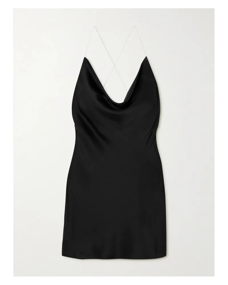 Y/PROJECT Minikleid Aus Recyceltem Satin - Schwarz Schwarz