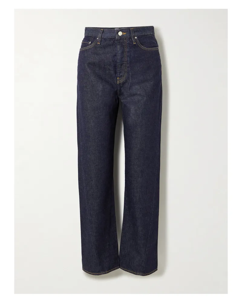 Totême Twisted Seam High-rise Straight-leg Jeans - Blue Blue