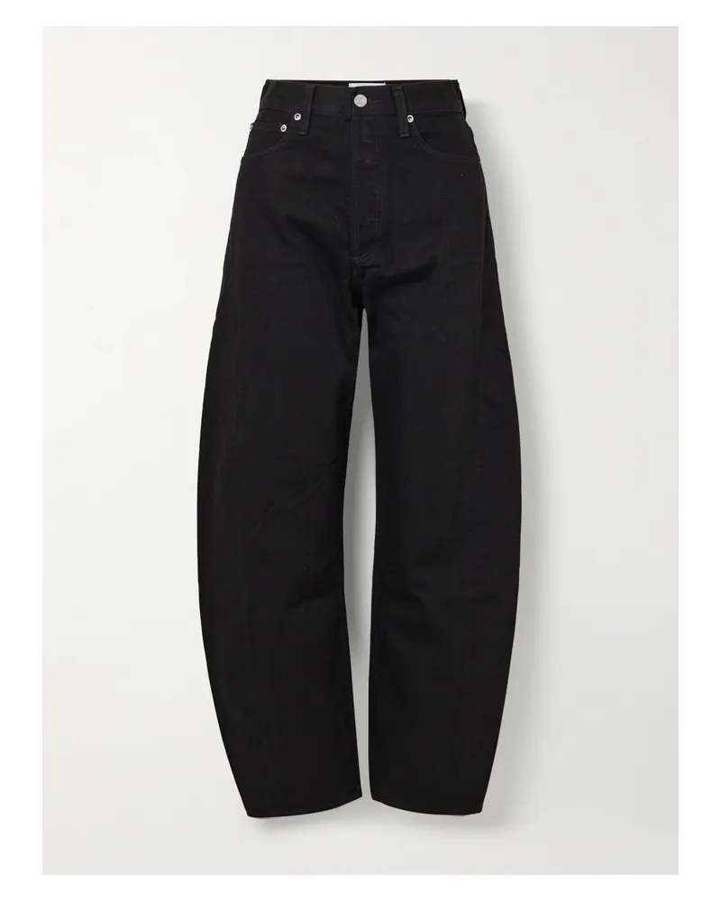 AGOLDE Luna Hoch Sitzende Barrel-jeans Aus Bio-denim - Schwarz Schwarz