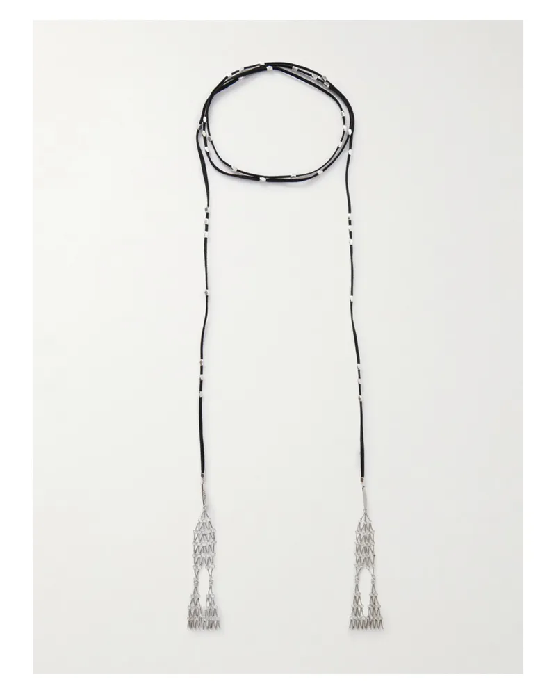 Isabel Marant Kette Aus Leder Mit Gold- Und Silberfarbenen Details Silber
