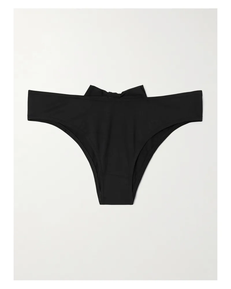 Eres Organza Bow-detailed Bikini Briefs - Black Black