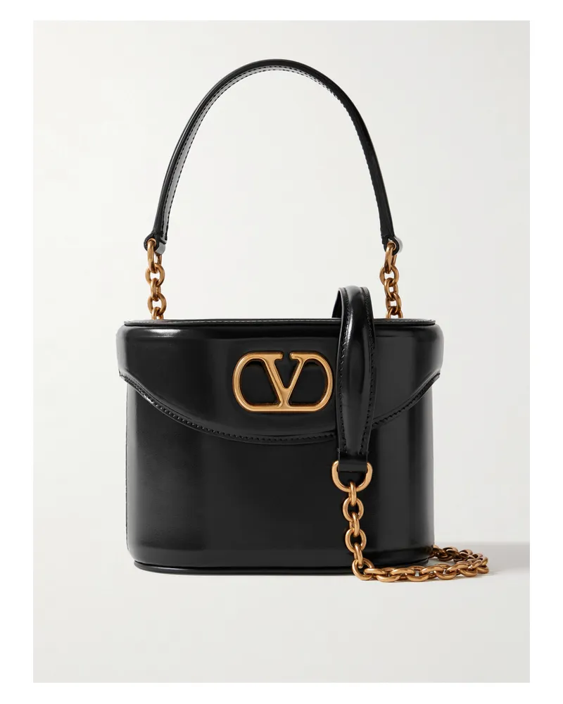 Valentino Garavani Vain Schultertasche Aus Leder - Schwarz Schwarz