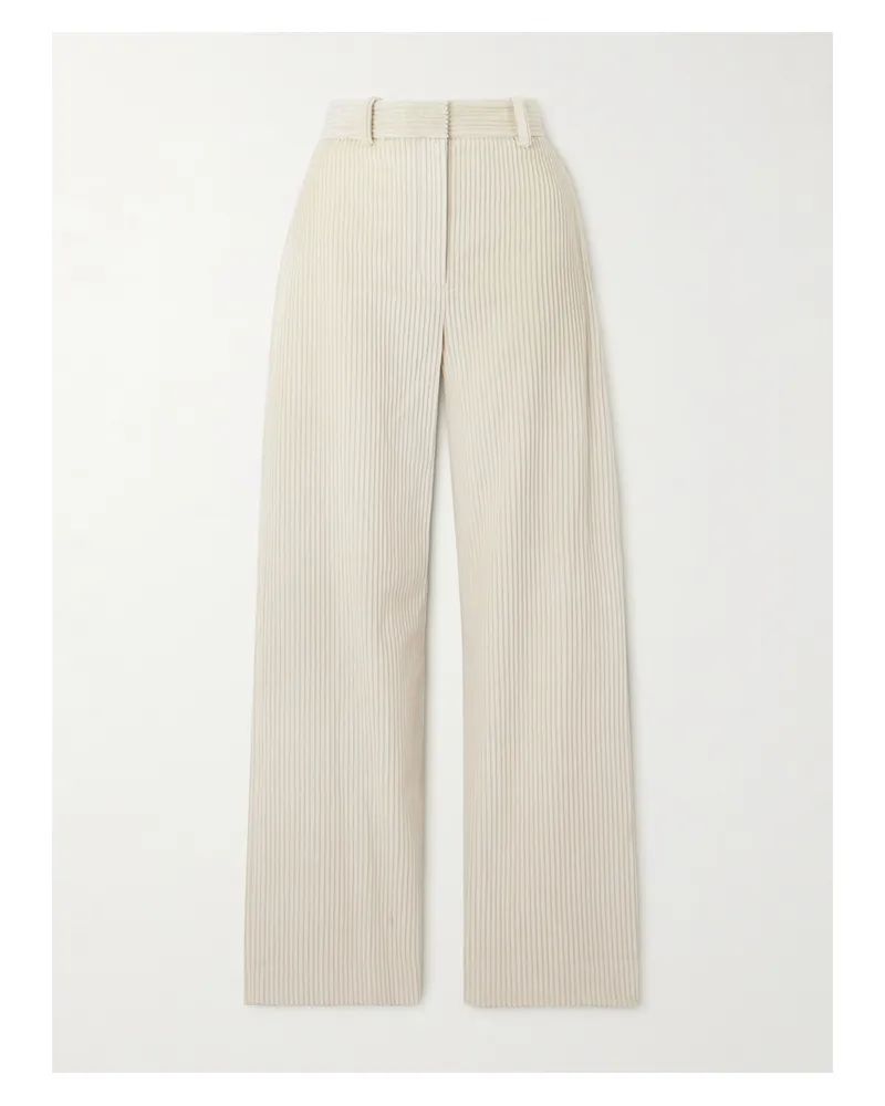 Proenza Schouler Lidie Hose Mit Weitem Bein Aus Baumwollcord - Ecru Ecru