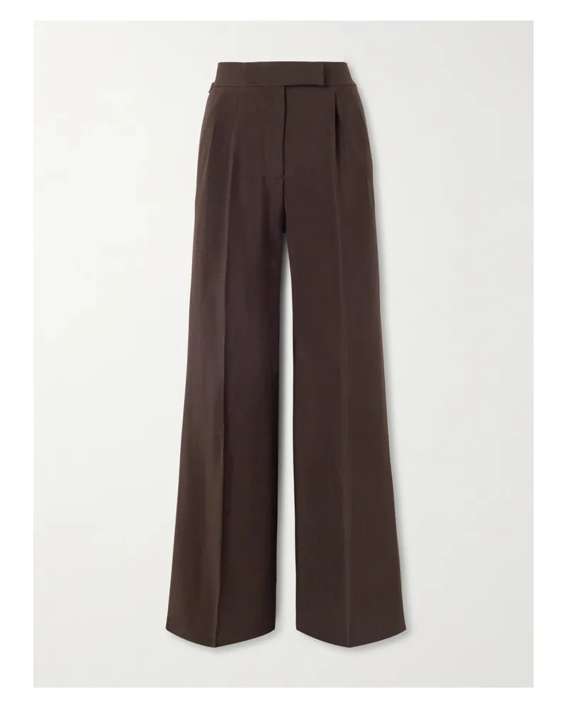 Tom Ford Bundfaltenhose Mit Weitem Bein Aus Vorgewaschenem Twill - Braun Braun