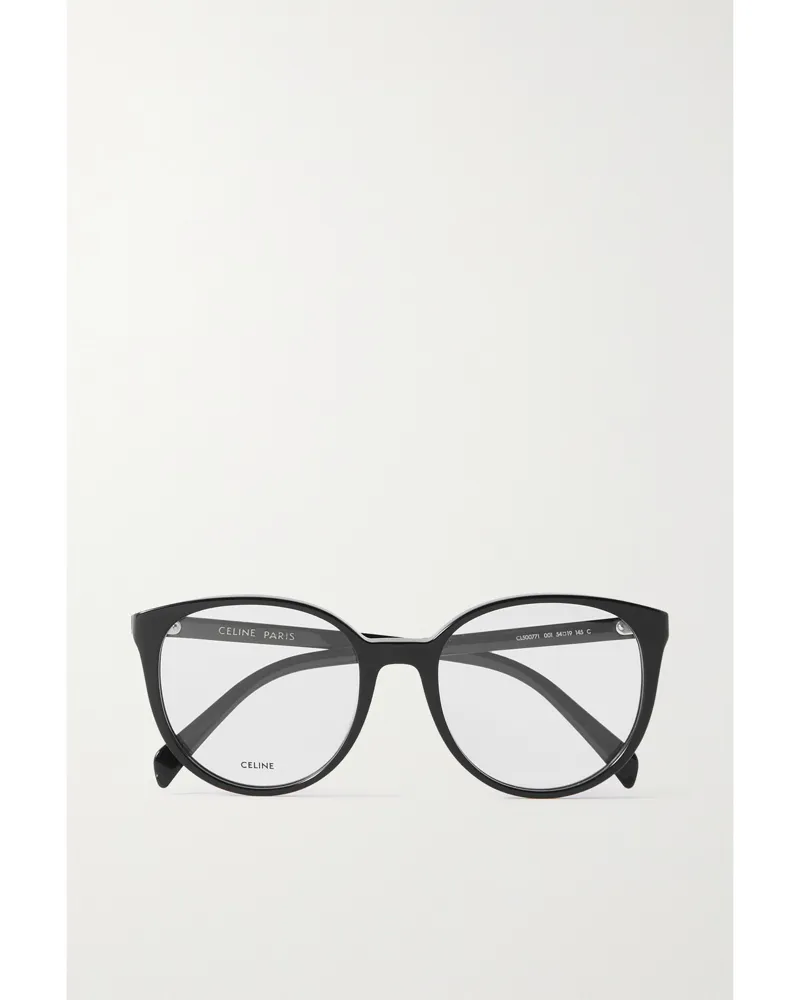 Celine Brille Mit Rundem Rahmen Aus Azetat - Schwarz Schwarz