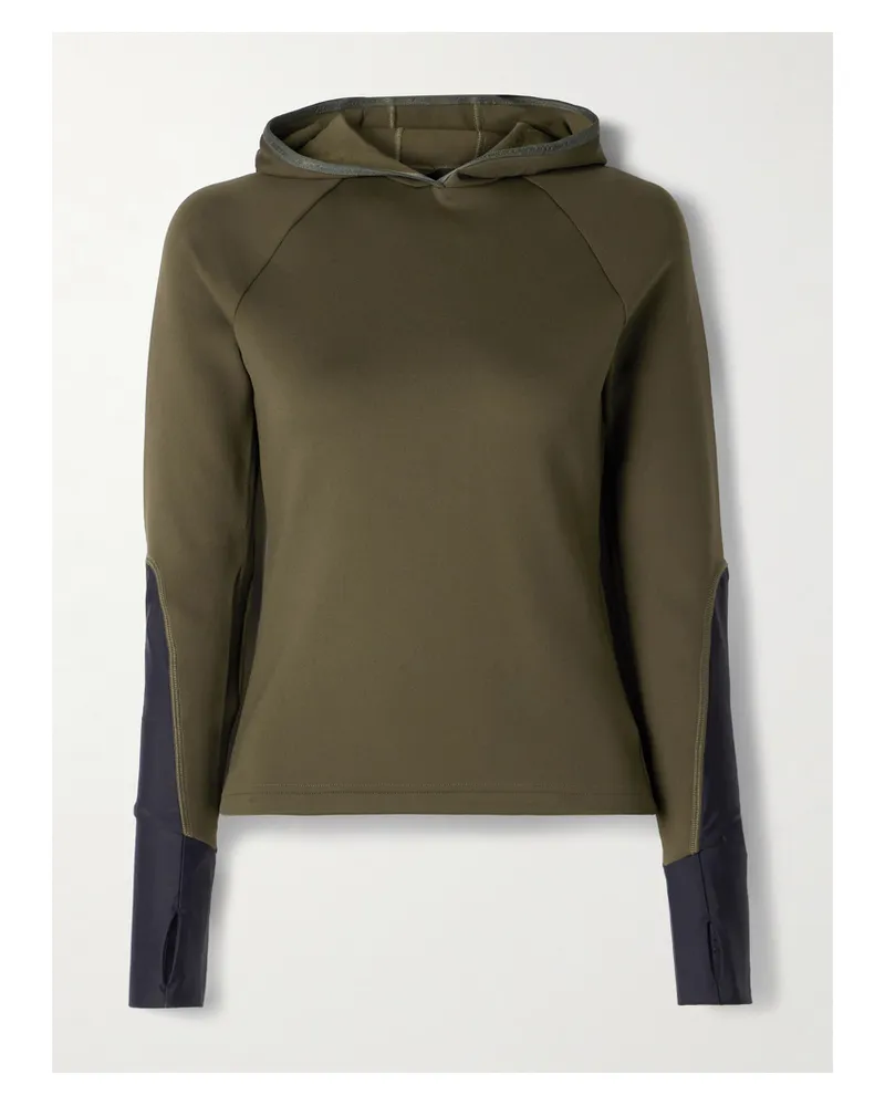 Aztech Mountain Hoodie Aus Stretch-jersey Mit Einsätzen - Grün Grün