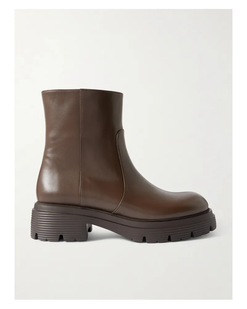 Stuart Weitzman Hudson Lite Leather Chelsea Boots - Brown Brown