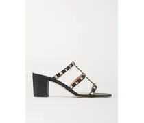 Rockstud 60 Leather Mules - Black