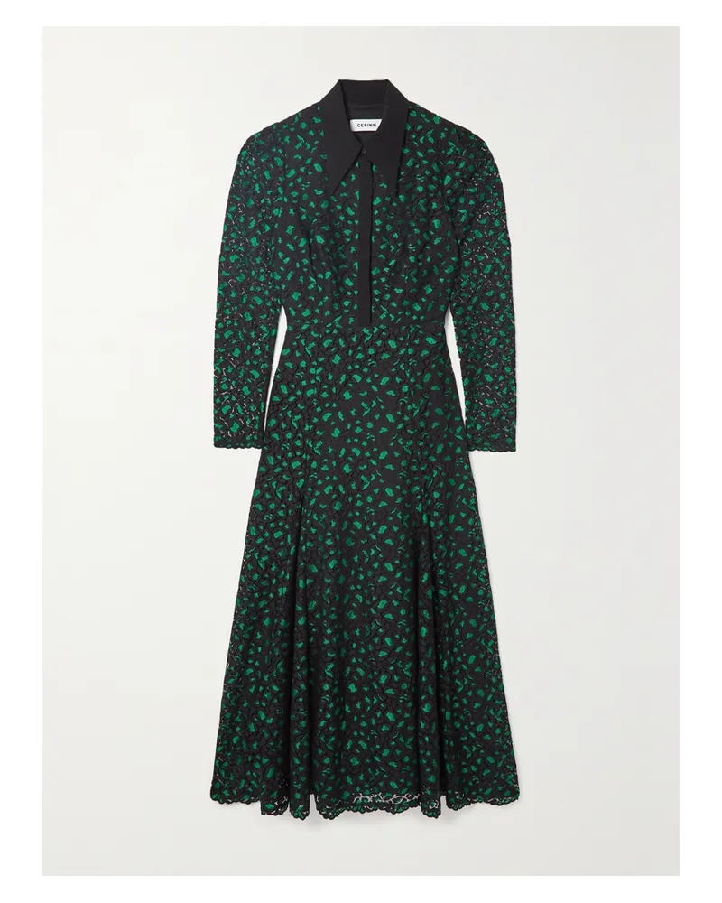 Cefinn Hira Hemdblusenkleid Aus Spitze - Grün Grün