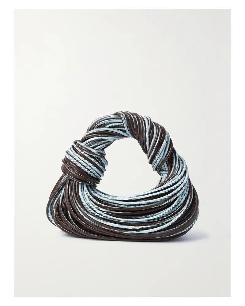 Bottega Veneta Jodie Mini Knotted Leather Tote - Brown Brown