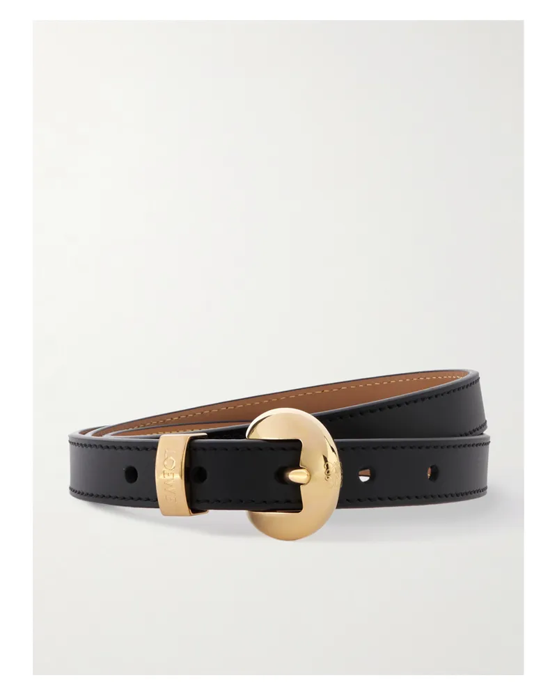 Loewe Pebble Ledergürtel - Schwarz Schwarz