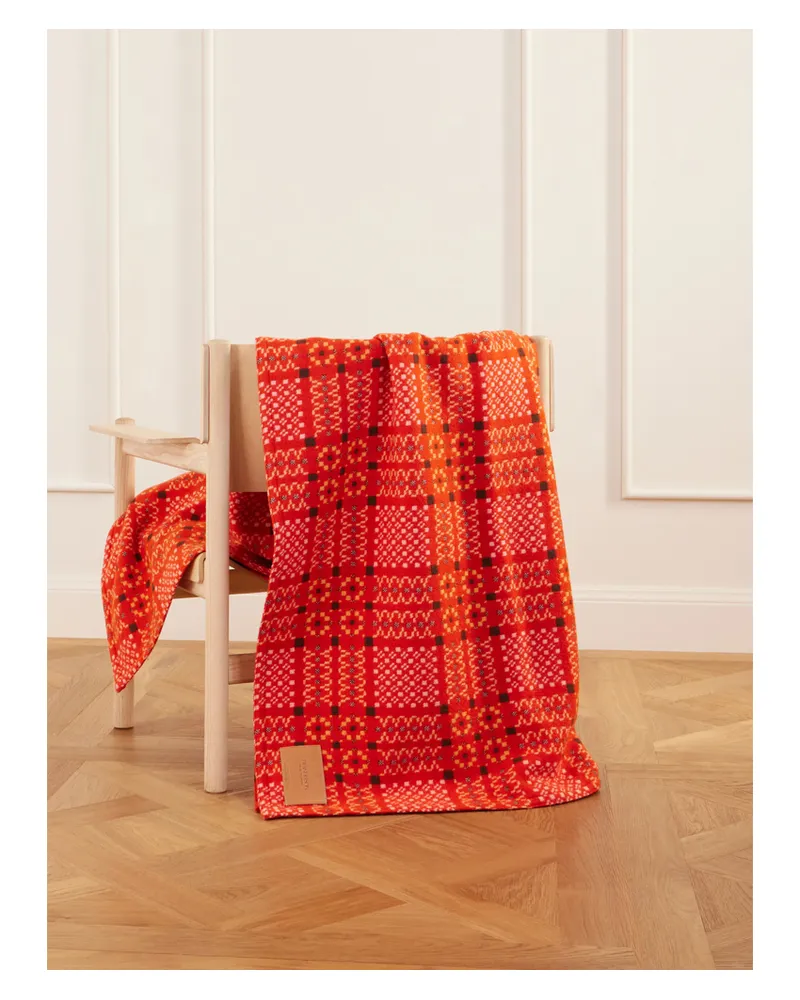 J.W.Anderson Melin Tregwynt Decke Aus Woll-jacquard - Rot Rot