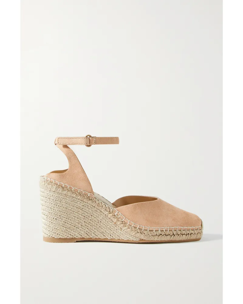 Vince Cecilia Espadrille-wedges Aus Veloursleder - Neutral Neutral