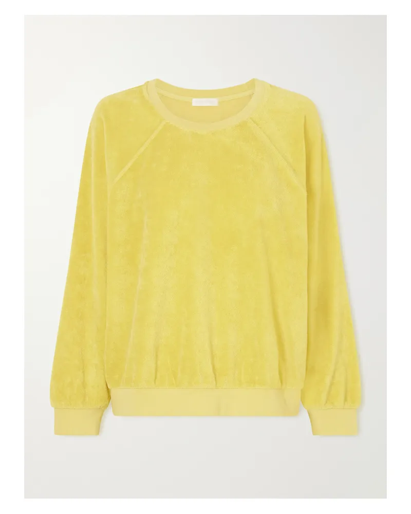 Suzie Kondi Samos Cotton-blend Terry Sweatshirt - Yellow Yellow